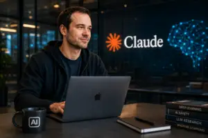 investigador de IA trabajando con Claude